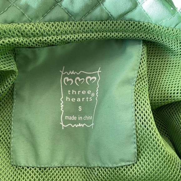 🎉 SALE THREE Hearts Green Lightweight Jacket - Picture 4 of 4